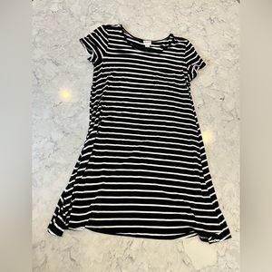 Black and white stripe t shirt dress Mossimo size L